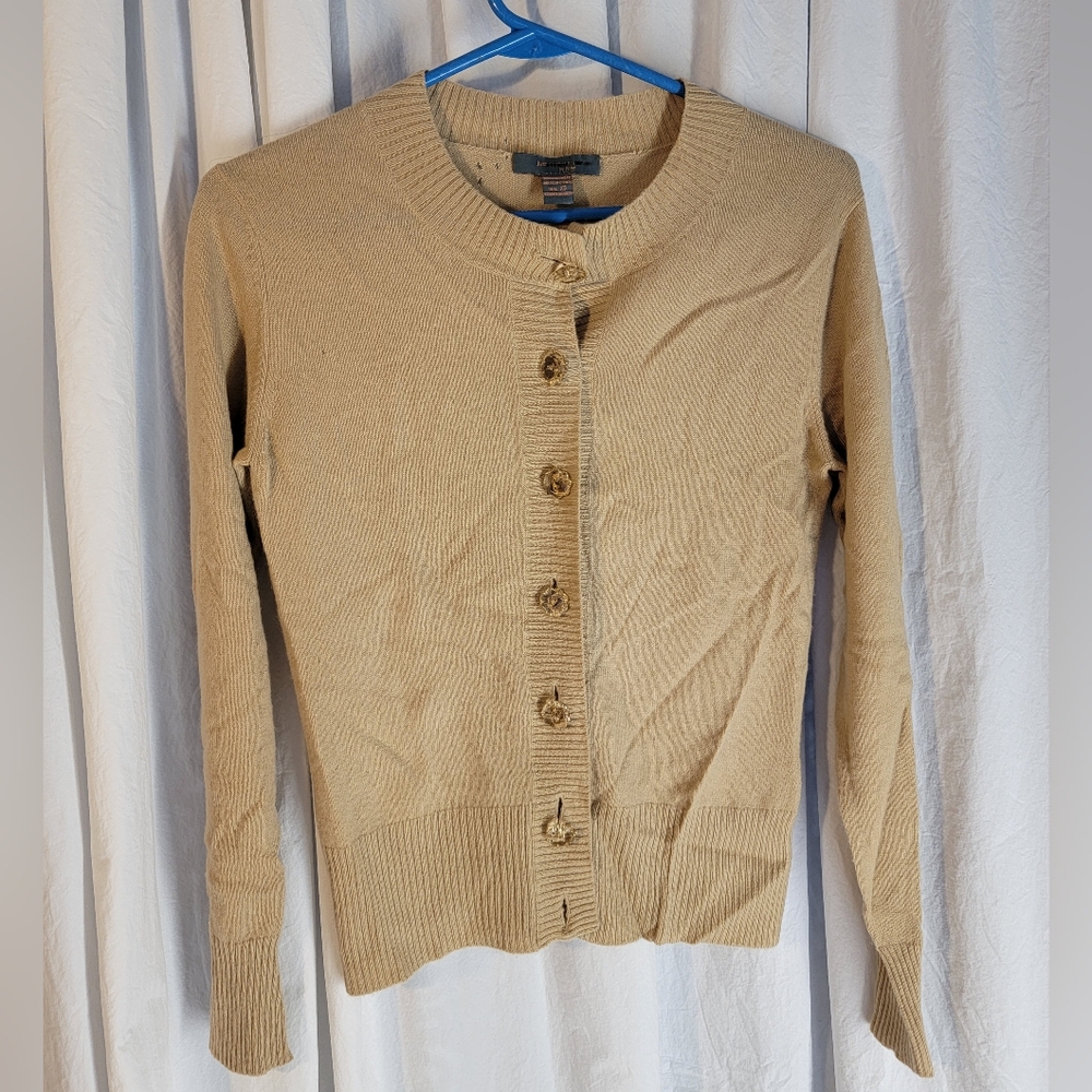 Women's Cashmere Camel/Beige Cardigan Sweater *READ*